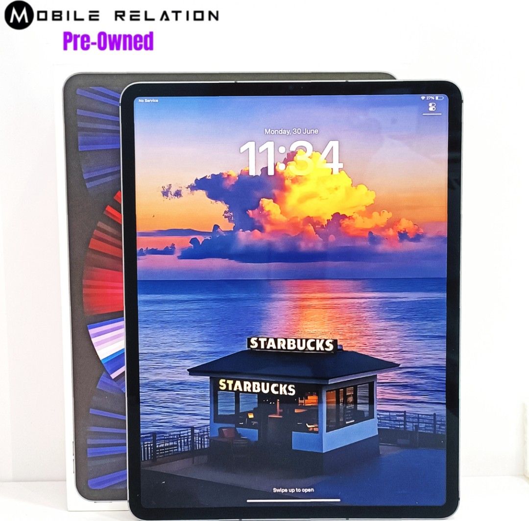 iPad Pro 5 12.9" WiFi + Cellular (2021) 128GB Space Grey (Category: iPad) located in Singapore. Submitted by mobilerelation.com.sg (Listing ID 1378013413, Image 1). Description: .
