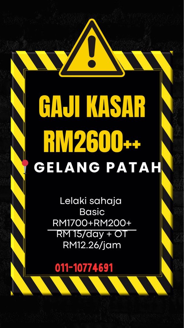 Jom cepatt gaji besar (Category: Announcements) located in Johor Bahru. Submitted by adamaliari76144 (Listing ID 1377978827, Image 1). Description: 011-10774691 banyak kilang kosong.Ajommmm cepatt.