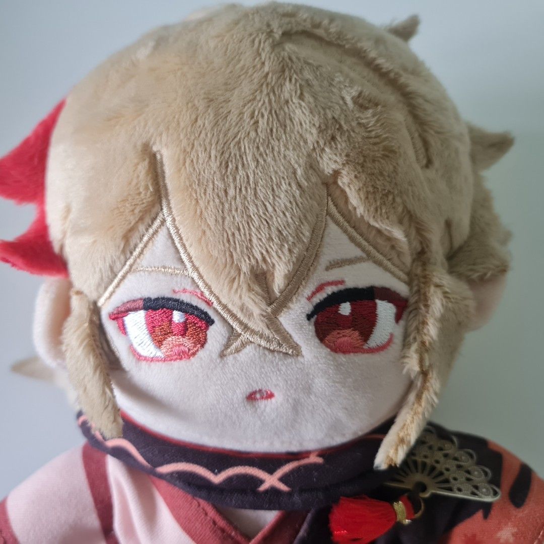 Kazuha Plush (with clothes and keychain) (Category: Plushies & Soft Toys) located in Manila. Submitted by tunabreads (Listing ID 1377984784, Image 2). Description: Comes with clothes and keychain. In great condition. Washed before shipping Payment via Gcash!.