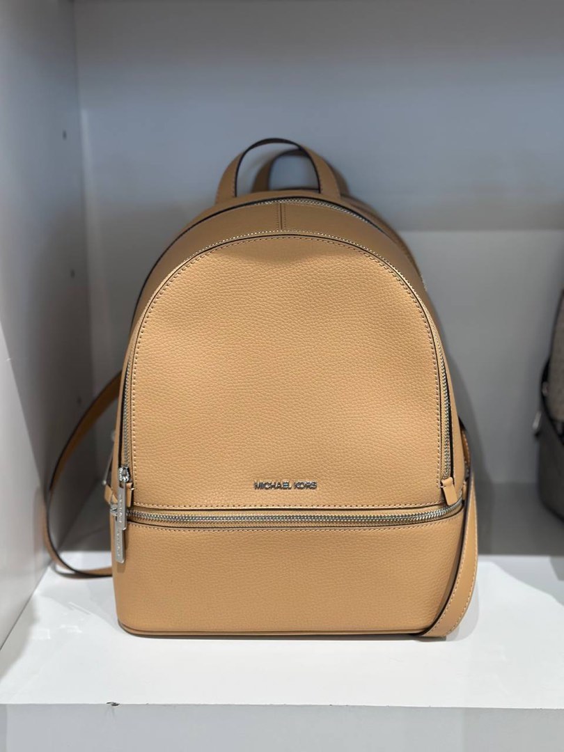 MICHAEL KORS Rhea Slim Backpack w wallet & coin Michael Kors Rhea Women Medium MK Logo Backpack +Key Ring  main image 2