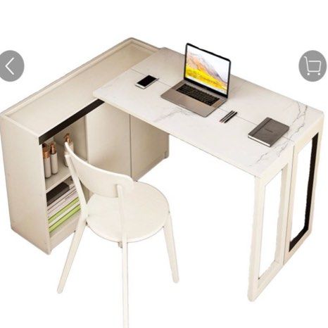 Multi usage table BN (Category: Tables & Sets) located in Singapore. Submitted by jennatai (Listing ID 1377989073, Image 3). Description: 100*35*75 dimension. Suitable for small balcony or small house as it can open up to become a study table or it can be use as a display Please arrange own transport for pick up.