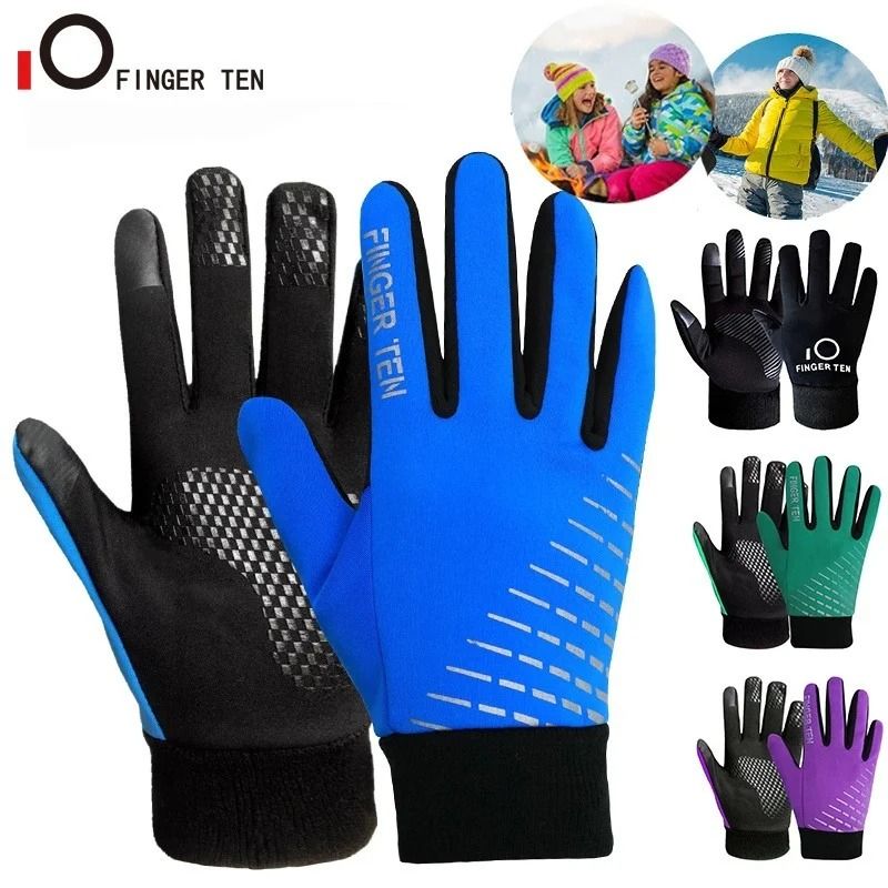 New Thermal Soft Warm Winter Gloves Kids Waterproof Running Cycling