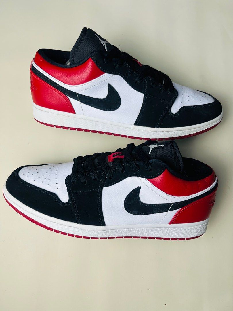 Nike Air Jordan Low Black Toe 'Authentic' aj1 low Size 45 - Main Image