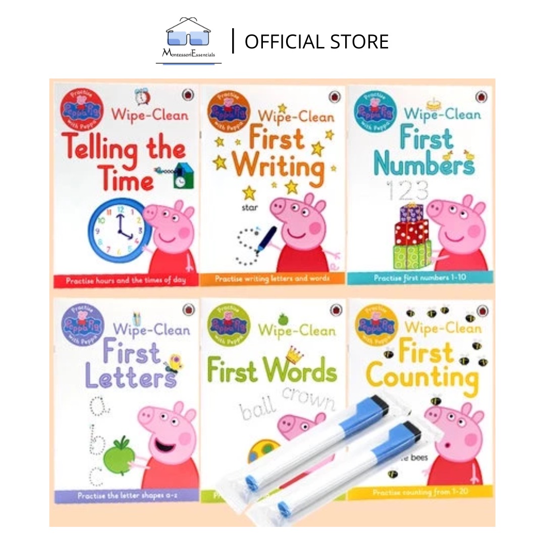 Peppa Pig Wipe Clean Book Set, Hobbies & Toys, Books & Magazines ...