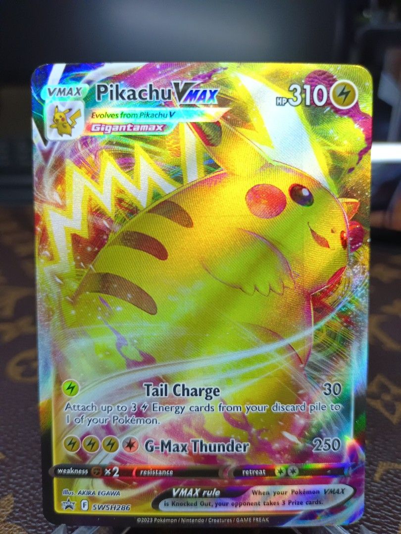 Carta Jumbo De Pokémon Pikachu Vmax SWSH286, Tamaño Gigante, Crown Zenith