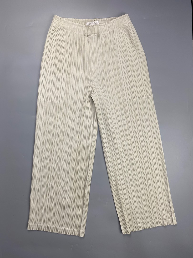 PLEATS PLEASE ISSEY  Pleated stripes Pants Bottoms PP83-JF674 Orange 5 main image 1