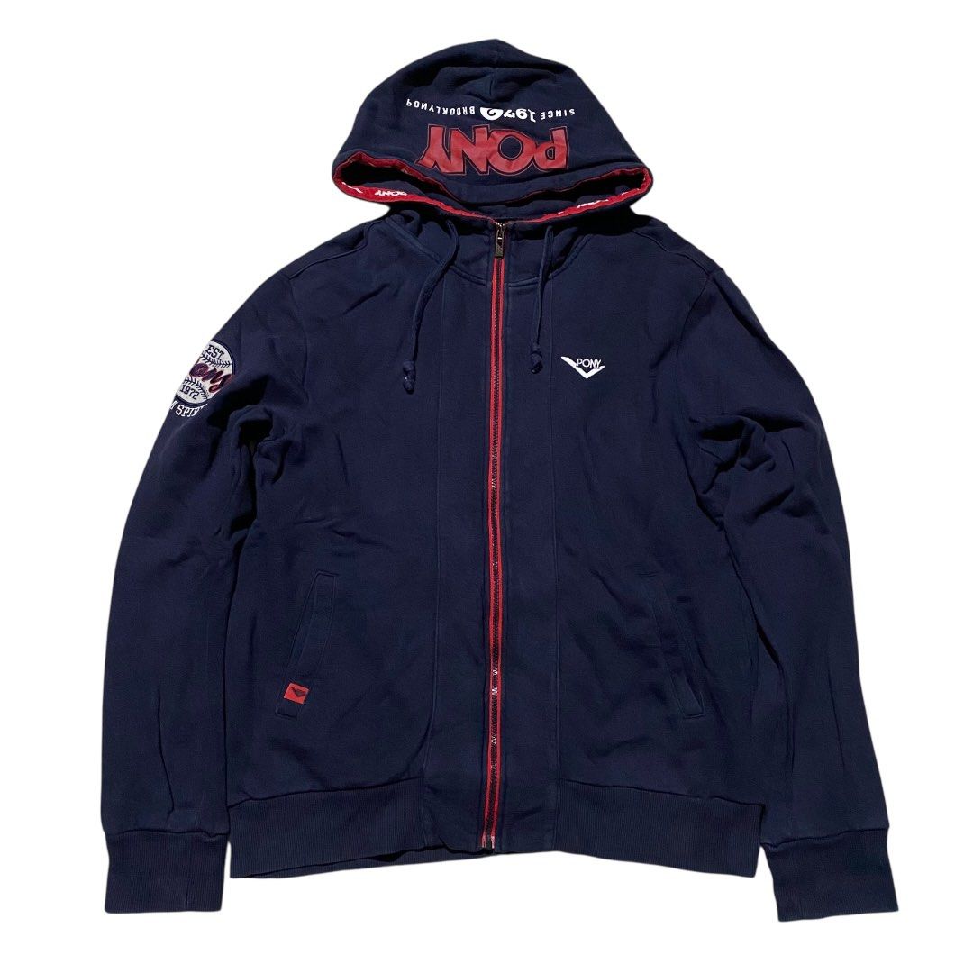 Pony team spirit est 1972 navy zip hoodie