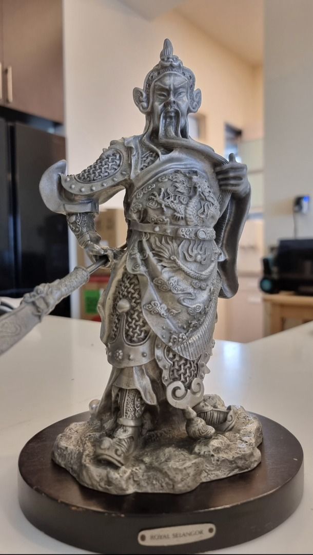 Royal Selangor Pewter Rare Guan Gong Statue (H25cm), Furniture