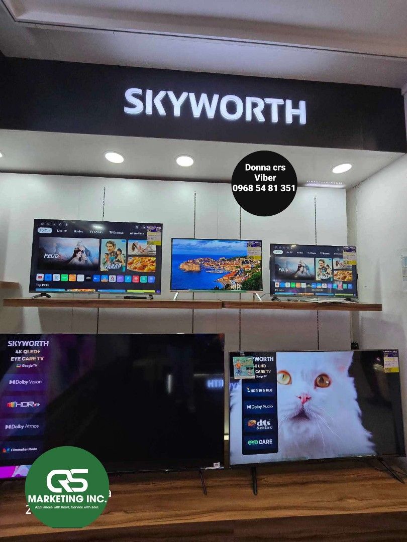 Skyworth qled tv (Category: TV) located in Manila. Submitted by donnasagao03665 (Listing ID 1378034458, Image 2). Description: 💚 SKYWORTH QLED PLUS GOOGLE TV 55SUE8002 65SUE8002 100SUG8800 55QF62G 55LN70G 💚 📍 GOOGLE TV QLED+ 55QF62G - 21,500 55LN70G - 38,400 📍 GOOGLE TV QLED+ DOLBY VISION & DOLBY ATMOS 55SUE8002 - 24,300 65SUE8002 - 33,200 100SUG8800 - 160,500 PRICR MAY CHANGE WITHOUT PRIOR NOTICE BRANDNEW AND SEALED 2 YRS WARRANTY PARTS AND 