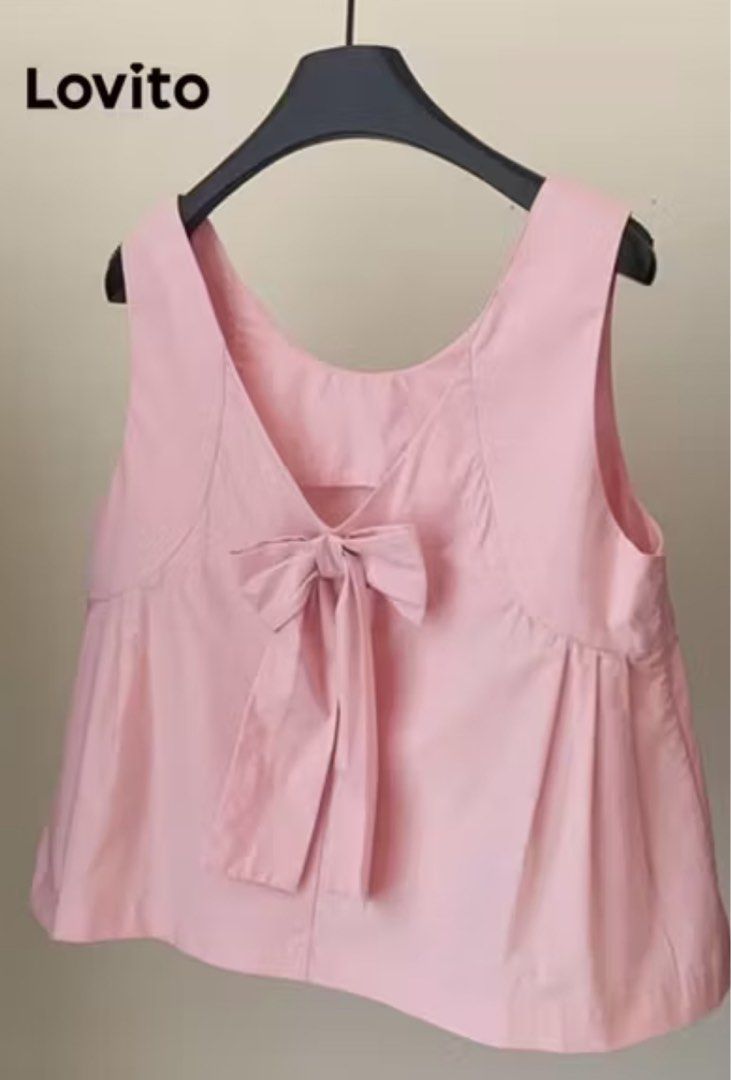 S-M Lovito Coquette Sleeveless (Category: Blouses) located in Manila. Submitted by sheis_decluttering (Listing ID 1378145614, Image 1). Description: Used once only.