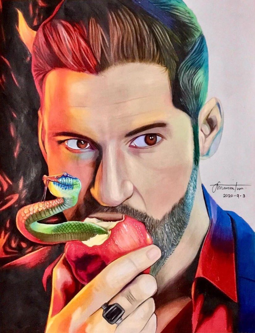 THE JOKER & LUCIFER (Category: Art & Prints) located in Manila. Submitted by ysaa_declutters (Listing ID 1377951460, Image 2). Description: For Sale: ✨ 1,700php each ✨ PROMO: 3,000php both BOTH FRAMED - 13” x 18” in Used Media - Color Pencil and UniPosca Markers.