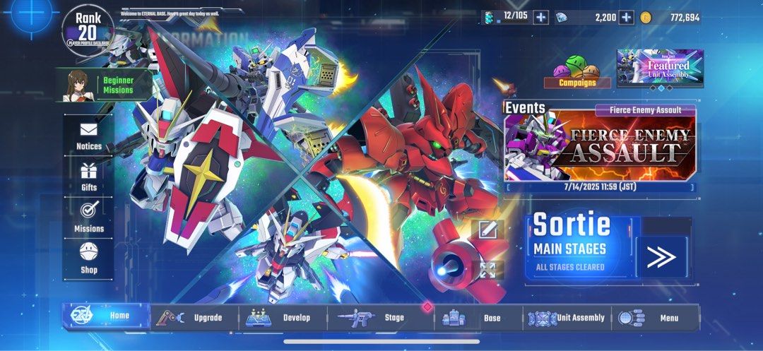 Top tier Gundam g gen g generation eternal - strike freedom / hi Nu / azabi / force impulse / eternal Lacus account (Category: Toys & Games) located in Singapore. Submitted by shinn_authentic_collectibles (Listing ID 1378135960, Image 1). Description: Top tier account Ss tier Strike freedom (1 dupe) Hi Nu (2 dupe) Eternal Lacus (1 dupe) Force impulse S tier Ariel Sazabi Bright noa ship Beltochika 100% trustable seller 1300+ reviews Left 2k + gem 