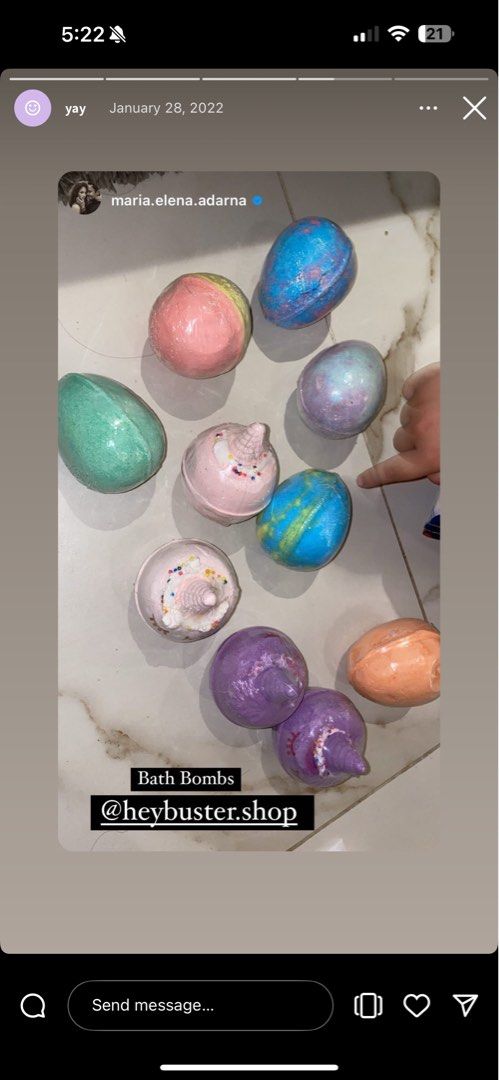 Unicorn Fizzy Bath Bomb (sold per box) (Category: Bath) located in Pasig City. Submitted by springcleaning.mnl (Listing ID 1377970828, Image 2). Description: the gift of relaxation — what a lovely treat 🥰 also a wonderful little self-love gift! safe for you, kids & pets too! size per ball: 180g/pc Bunny | Scent: Raspberry Unicorn | Scent: Raspberry Rose | Scent: Rose with dried petals Plain | assorted (packed in random colors) our fizzy bath bom