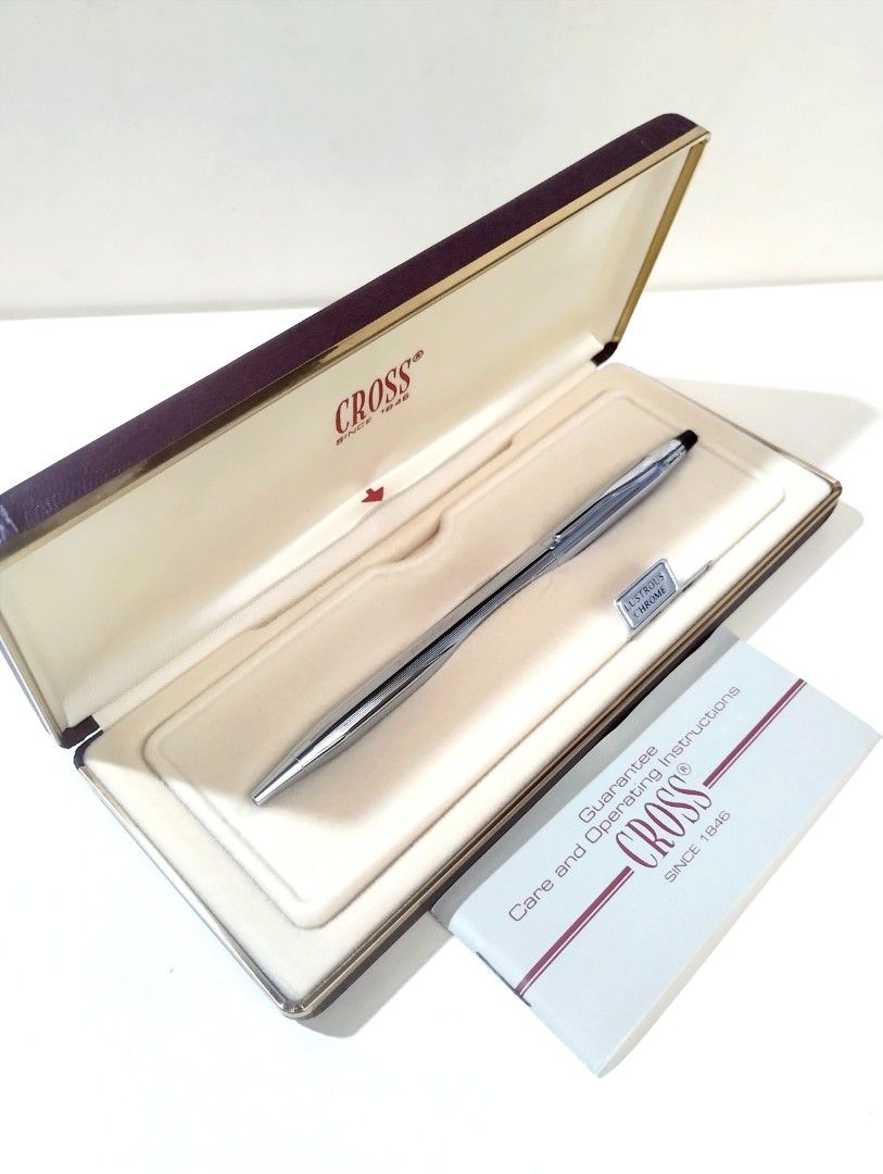Vintage Cross Classic Century Lustrous Chrome Ballpoint Pen in its