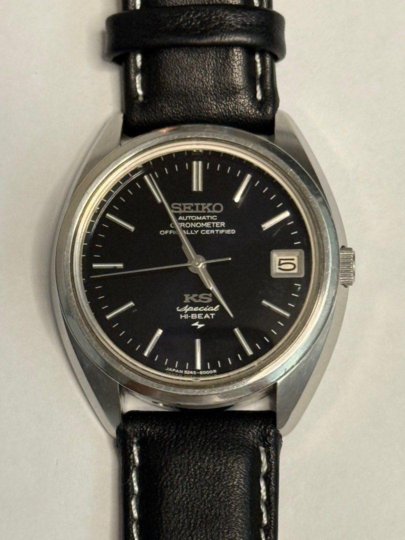 Vintage king seiko 5245 6000 black special 52ks, 名牌, 手錶- Carousell