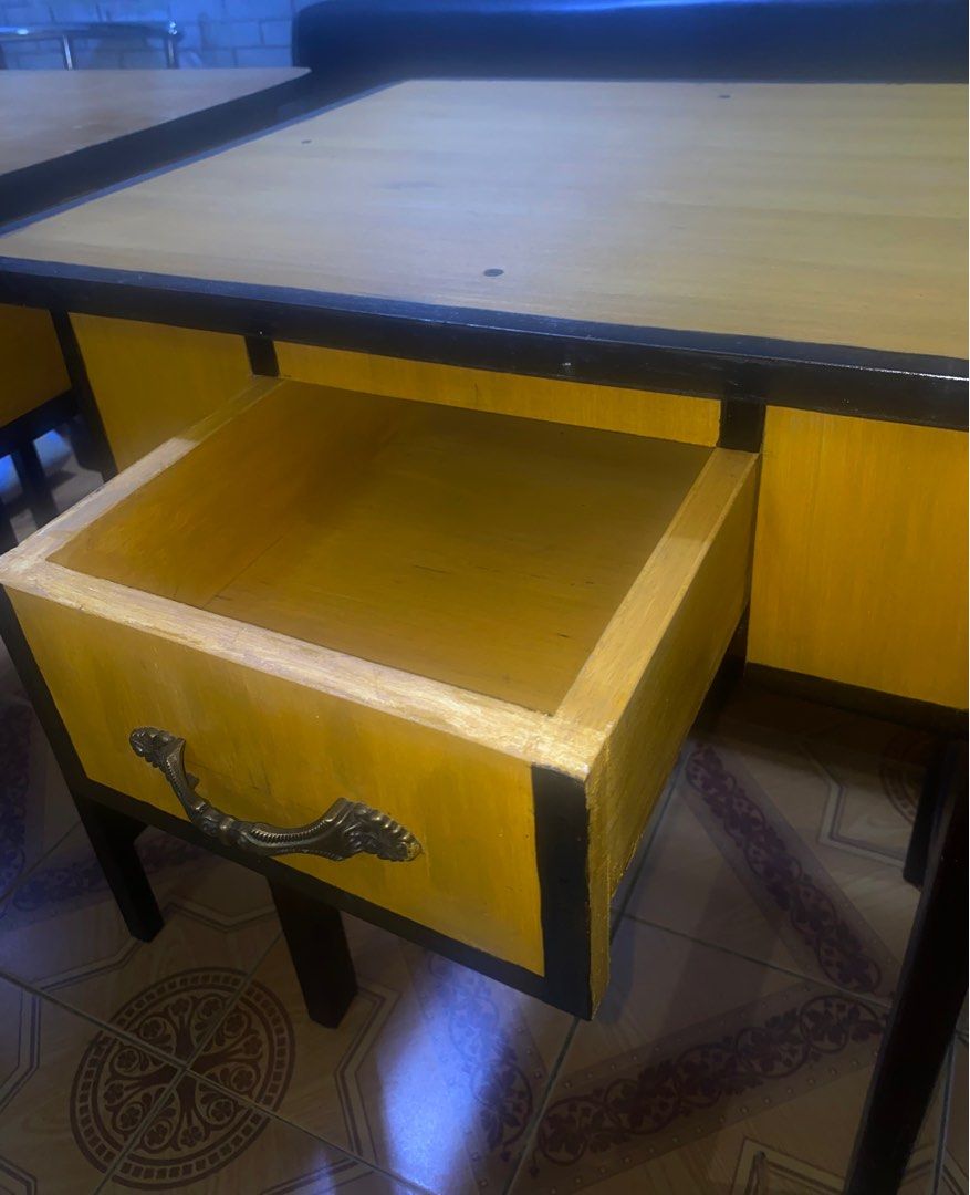 Wooden Side Table / Bedside Table / Small Work Desk (Category: Tables & Sets) located in Quezon City. Submitted by kali.rrr2 (Listing ID 1378077588, Image 1). Description: 📏 Size: 20in (W) x 24in (L) x 29in (H) 💰 Price: ₱1,600 Features: ✅ Made fully from quality wood – durable and long-lasting ✅ Smooth, polished finish for a clean look ✅ Spacious drawer with vintage-inspired handle ✅ Solid and stable structure, built with precision ✅ Versatile 