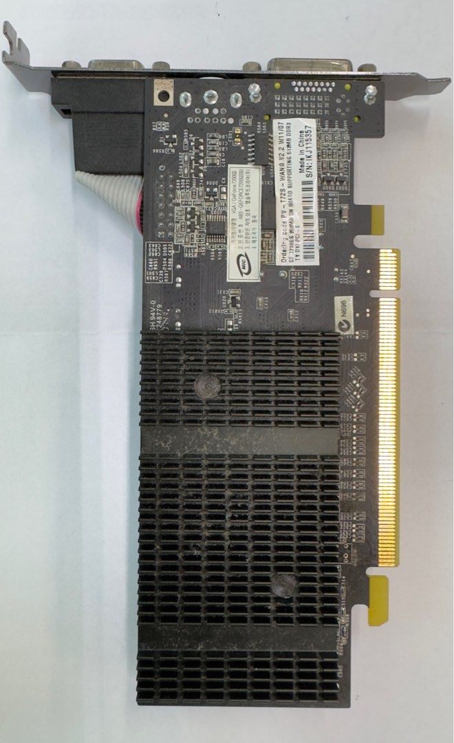 XFX GeForce 7200GS 512MB(256MB on board)64 bit GDDR2 PCI Express x16 Video Card (Category: Computer Parts) located in Singapore. Submitted by ciglights66162 (Listing ID 1378082531, Image 2). Description: Features a DVI and VGA port. Tested and working. Great for older systems or basic computing needs. .