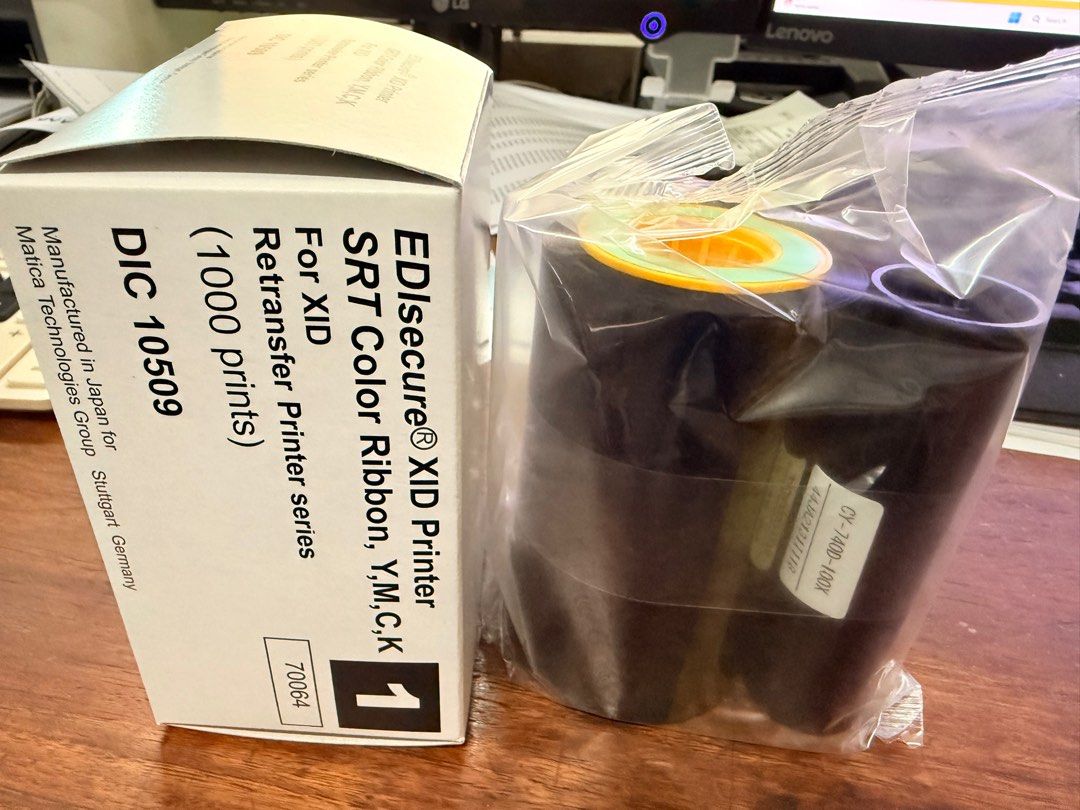 XID printer ribbon (Category: Printers, Scanners & Copiers) located in Manila. Submitted by jpclaudio (Listing ID 1377983533, Image 1). Description: EDIsecure XID Printer SRT Color Ribbon, Y, M, C, K For XID Retransfer Printer Series (1000prints) DIC 10509.