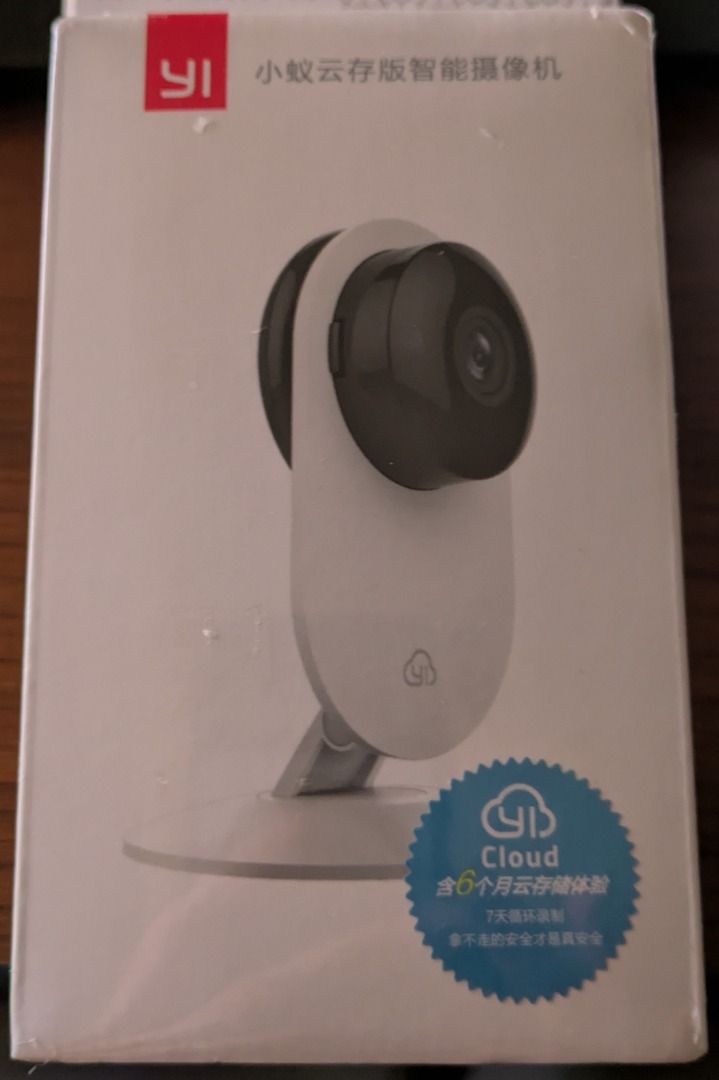 Yi Smart Cloud Camera (Category: Security Systems & CCTV Cameras) located in Singapore. Submitted by mediaplayerman (Listing ID 1378068663, Image 1). Description: Brand new Yi Smart Cloud Camera. Features include 108° wide angle, HD resolution, infrared night vision, and two-way audio. Includes cloud storage. Comes in original packaging. - Brand New (Inside Shrink Wrap) - Imported Version - Camera Max Resolution (1280 X 720) - 720p Self-Collect F