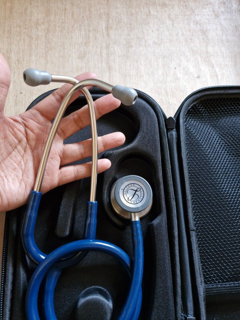 3M Littmann Stethoscope Classic III (Navy Blue) with Case (Category: Medical Supplies & Tools) located in Caloocan City. Submitted by april.bailey23 (Listing ID 1379774897, Image 3). Description: 3M Littmann Stethoscope Classic III Navy Blue with case with minor scratches, only used once Warranty: March 1, 2028 RFS: Decluttering, moving to out, no longer needed.