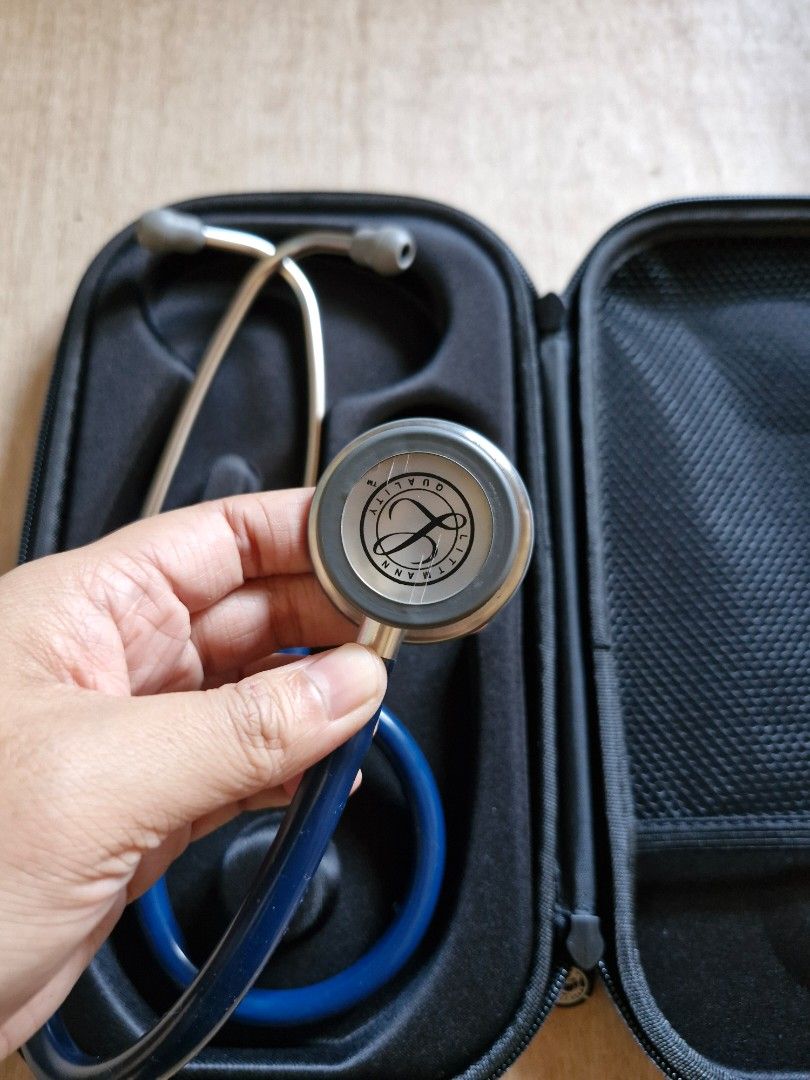 3M Littmann Stethoscope Classic III (Navy Blue) with Case (Category: Medical Supplies & Tools) located in Caloocan City. Submitted by april.bailey23 (Listing ID 1379774897, Image 2). Description: 3M Littmann Stethoscope Classic III Navy Blue with case with minor scratches, only used once Warranty: March 1, 2028 RFS: Decluttering, moving to out, no longer needed.