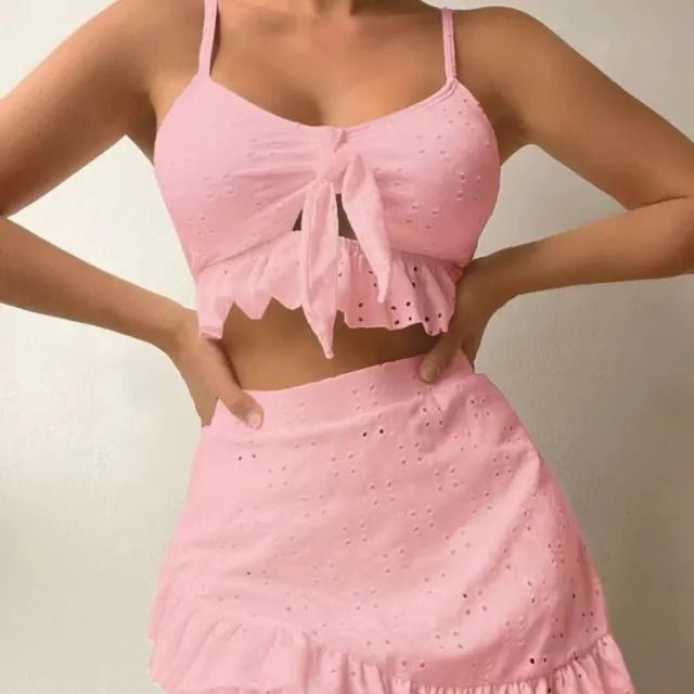 3pcs Beach Bikini With Hip-hugging Skirt Fashion Ruffle Design Swimsuit Set Summer Womens Clothing (Category: Women's Clothes) located in Atherton. Submitted by offerup79 (Listing ID 1379886508, Image 3). Description: Overview: Unique design, stylish and beautiful. Good material, comfortable wear. A variety of colors, any choice. Product information: Material:polyester.