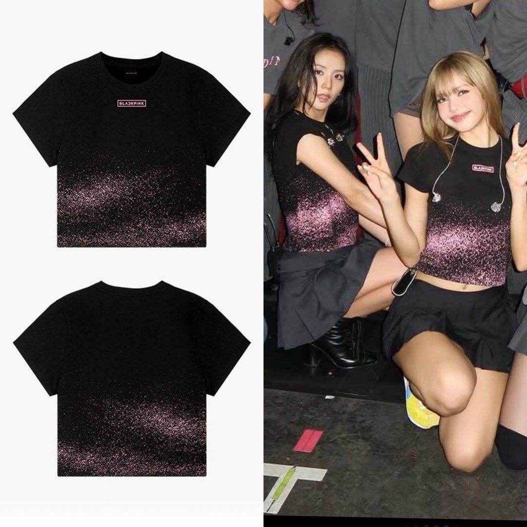 BLACKPINK DEADLINE TOUR CROP TEE チャコール　L 250803 #BLACKPINK_DEADLINE ] #DEADLINE_IN_PARISDay2 🖤🩷 Tee 1,100
