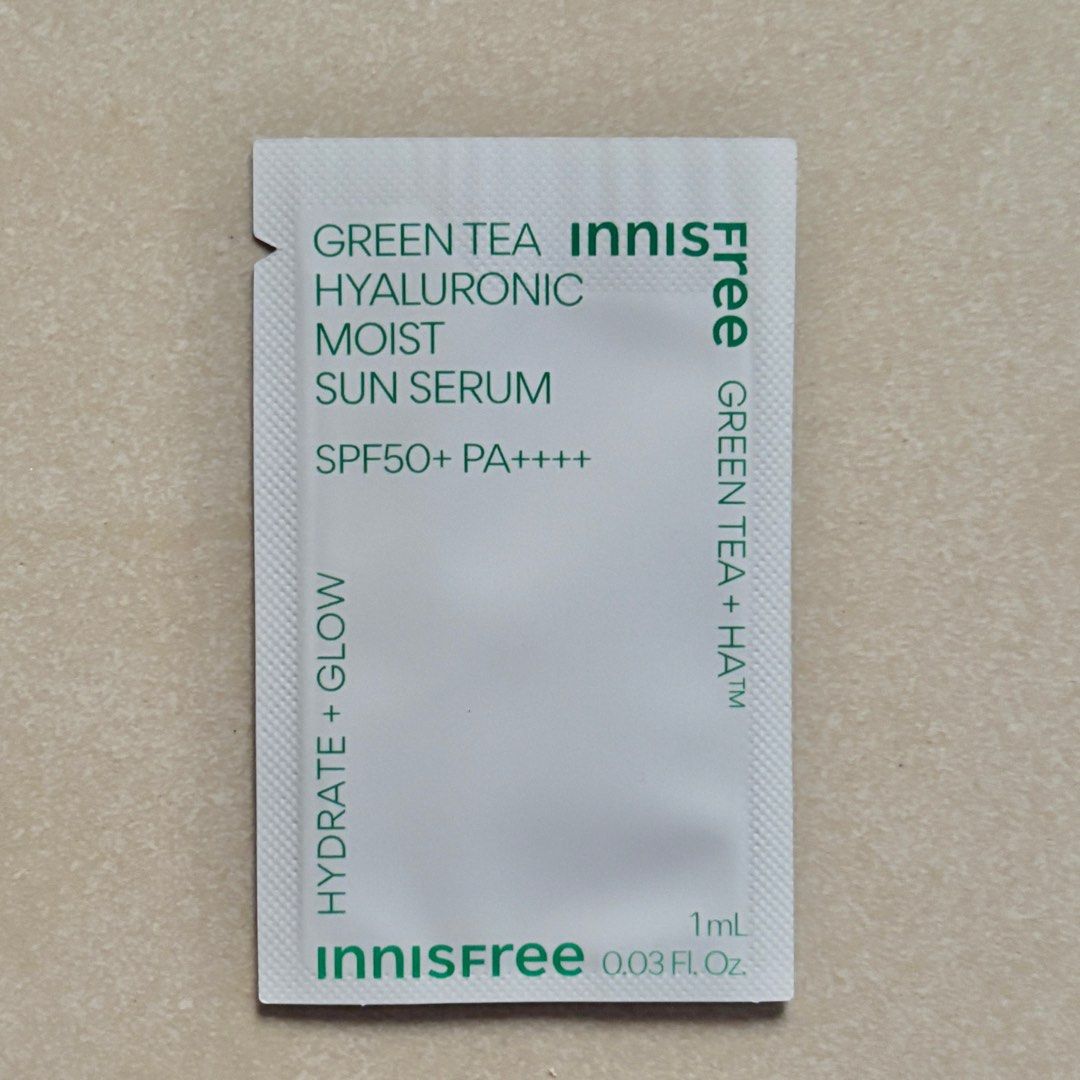 由 aaa585858 (刊登 ID 1379823176，圖片 1) 提交，位於 台北市 (Taipei) 的 韓國 innisfree.綠茶玻尿酸保濕防曬精華 （現貨3包）有效期限：2027.06.09 (類別：護膚、清潔產品)，說明：韓國 innisfree.綠茶玻尿酸保濕防曬精華 有效期限：2027.06.09 （現貨3包）。