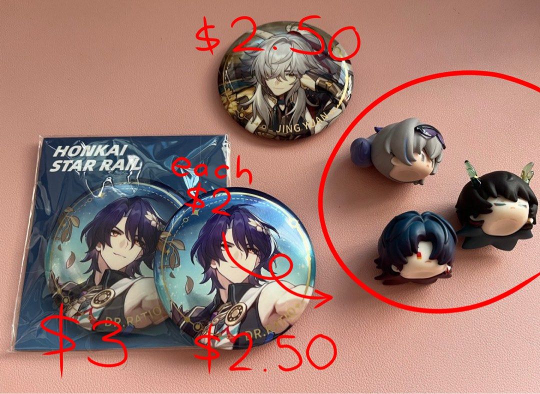 assorted merchandise (hsr, genshin, pjsk, bandori) (Category: Toys & Games) located in Singapore. Submitted by heartz4airi (Listing ID 1379820709, Image 1). Description: Assorted merchandise !! (All licensed) Meet up only , location can be discussed Payment by cash or paylah (preferred) Prices in the photos, pm if interested !!.