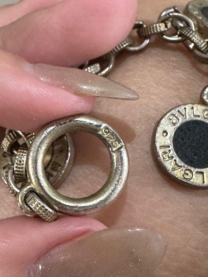 Original Bvlgari Charm Bracelet S925 (Category: Bracelets) located in Pasig City. Submitted by declutterisreal (Listing ID 1379794207, Image 2). Description: Silver 925 KUNIN NYO NA PLEASE.