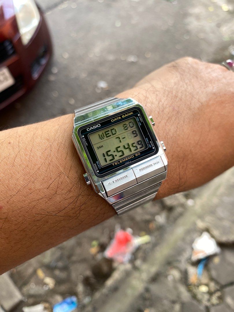 Casio Data Bank Telememo 50 DB-500, Fesyen Pria, Jam Tangan di