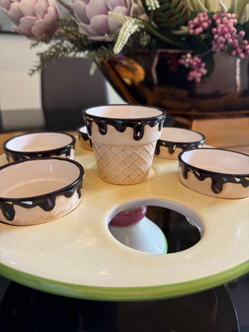 Ceramic Ice cream bowls with Carousel Stand Set (Category: Other Kitchenware & Tableware) located in Paranaque City. Submitted by plaidgreen (Listing ID 1379734172, Image 2). Description: .