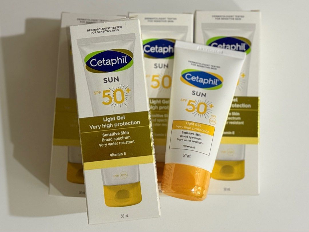 Cetaphil Sun SPF50+ Gel 50ml (Sunscreen / Sunblock) (Category: Face Care) located in Manila. Submitted by thrifia (Listing ID 1379867622, Image 1). Description: For Sensitive Skin / Face Sunblock / Lightweight and Water Resistant SRP: 999 pesos.