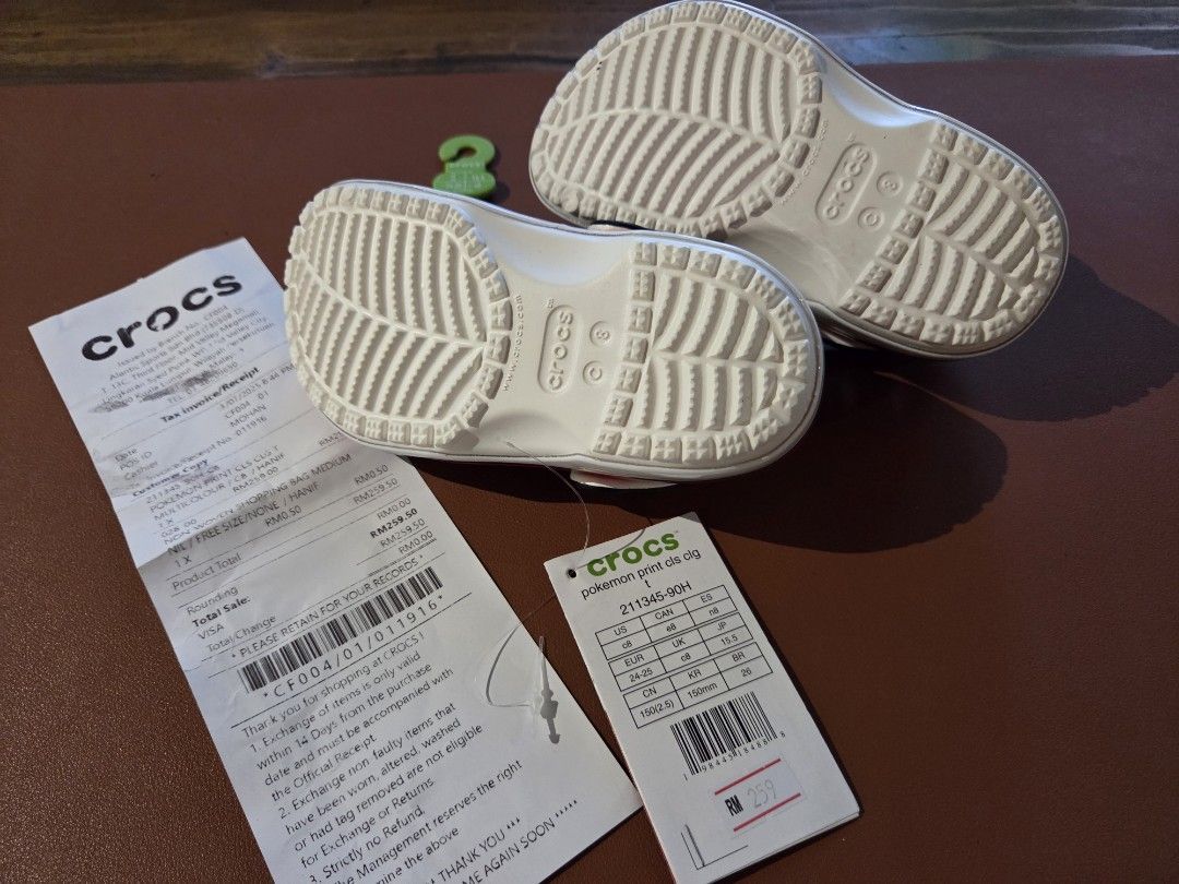 Crocs Pokemon Print Classic Clog C8 (Category: Babies & Kids Fashion) located in Makati City. Submitted by nikoooooooooo (Listing ID 1379729202, Image 3). Description: Crocs Pokemon Print Classic Clog Brand new https://crocs.com.ph/products/toddler-pokemon-print-classic-clog?variant=42359413407780 ₱3,000.00 (₱3,495.00 SRP) US/UK C8 EUR 24-25 15.5cm RFS: Bought in Malaysia as pasalubong, wrong size Meetups: SM BF, SM Makati Delivery: Grab, Lalamov