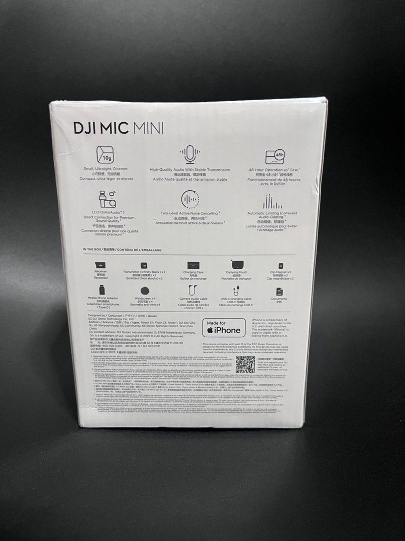 BNIB DJI Mic Mini (2TX 1RX) Wireless Microphone63216787698817111