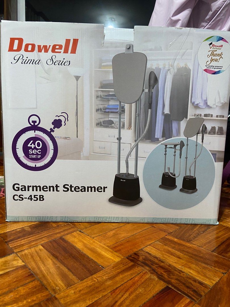 Dowell Prima Series Garment Steamer (Category: Irons & Steamers) located in Quezon City. Submitted by annikam (Listing ID 1379834284, Image 1). Description: Dowell Prima Series Garment Steamer CS-459 It is in good condition and only used two times, I’m selling it as my mother preferred using a clothing iron. It has only one flaw seen in the picture, but rest assured it does not affect the performance, and it appears just a yellowing in the color.