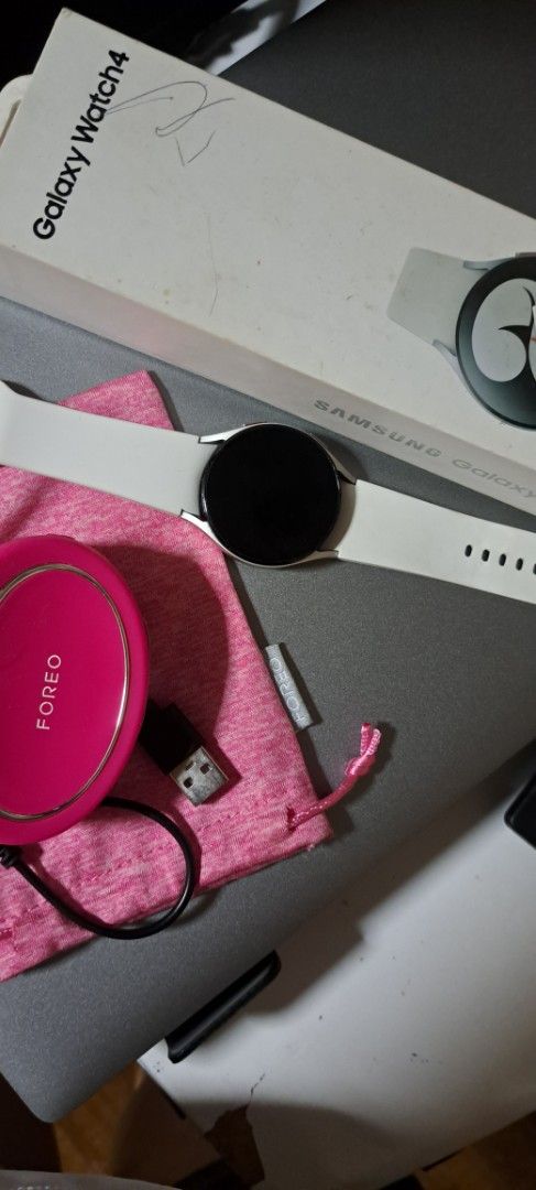 Foreo bear mini and samsung galaxy watch 4 (Category: Face Care) located in Las Pinas. Submitted by preslee.moore (Listing ID 1379846546, Image 1). Description: foreo bear mini - barely used, my dentist advised to halt my usage for the meantime samsung galaxy watch 4 - used for running. Battery drains immediately from the moment I got it from official Samsung from the orange store..