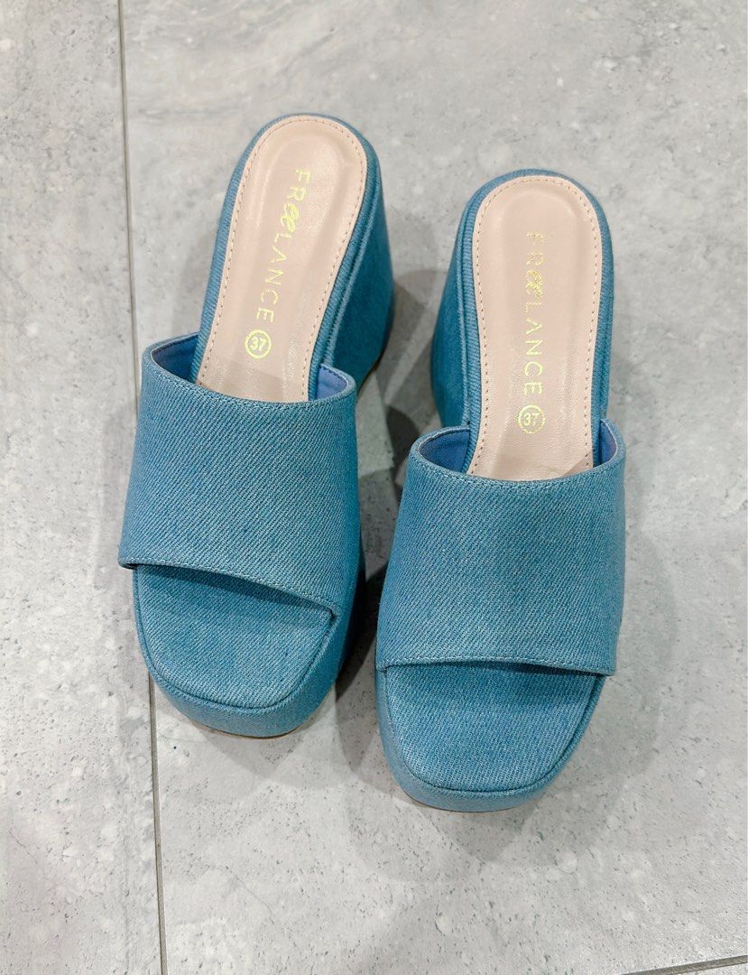 Free lance denim chunky sandals size 37/AU7 (Category: Women's Shoes) located in Miranda. Submitted by abbie.corner (Listing ID 1379779494, Image 1). Description: New unused.
