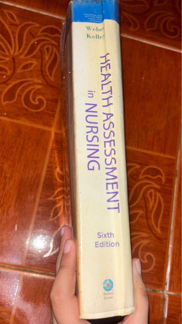 Health Assessment in Nursing 6ed (Category: Textbooks) located in Legazpi City. Submitted by cheesecates (Listing ID 1379897619, Image 2). Description: Health Assessment in Nursing 6ed - 550 (sf not included) Bought for 1400. Feel free to ask me for more pictures or videos if needed. With freebies❤️ MOD: Gcash Delivery: LBC, JNT.