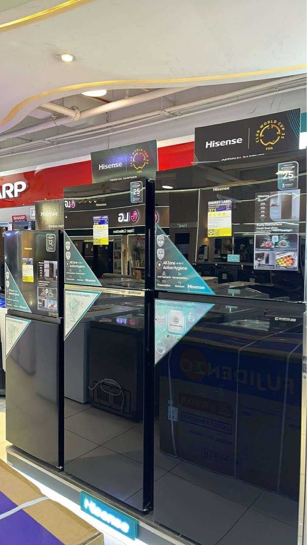 HISENSE INVERTER REFRIGERATOR (Category: Refrigerators and Freezers) located in Manila. Submitted by may572156 (Listing ID 1379843807, Image 1). Description: HISENSE INVERTER REFRIGERATOR Rt469n2pbu Srp 32,995 Cash 24,800 Rt549n2pbu Srp 40,995 Cash 29,200 Rd26wr Srp 18,995 Cash 14,300 Rrd239d2pbn6 Srp 16,995 Cash 12,800 Rr198d2psn Srp 15,995 Cash 12,000 Side by side Rs688n2pw Srp 54,995 Cash. 43,350 Rc65ws Srp 37,995 Cash 30,100 Multidoor Rq768n2