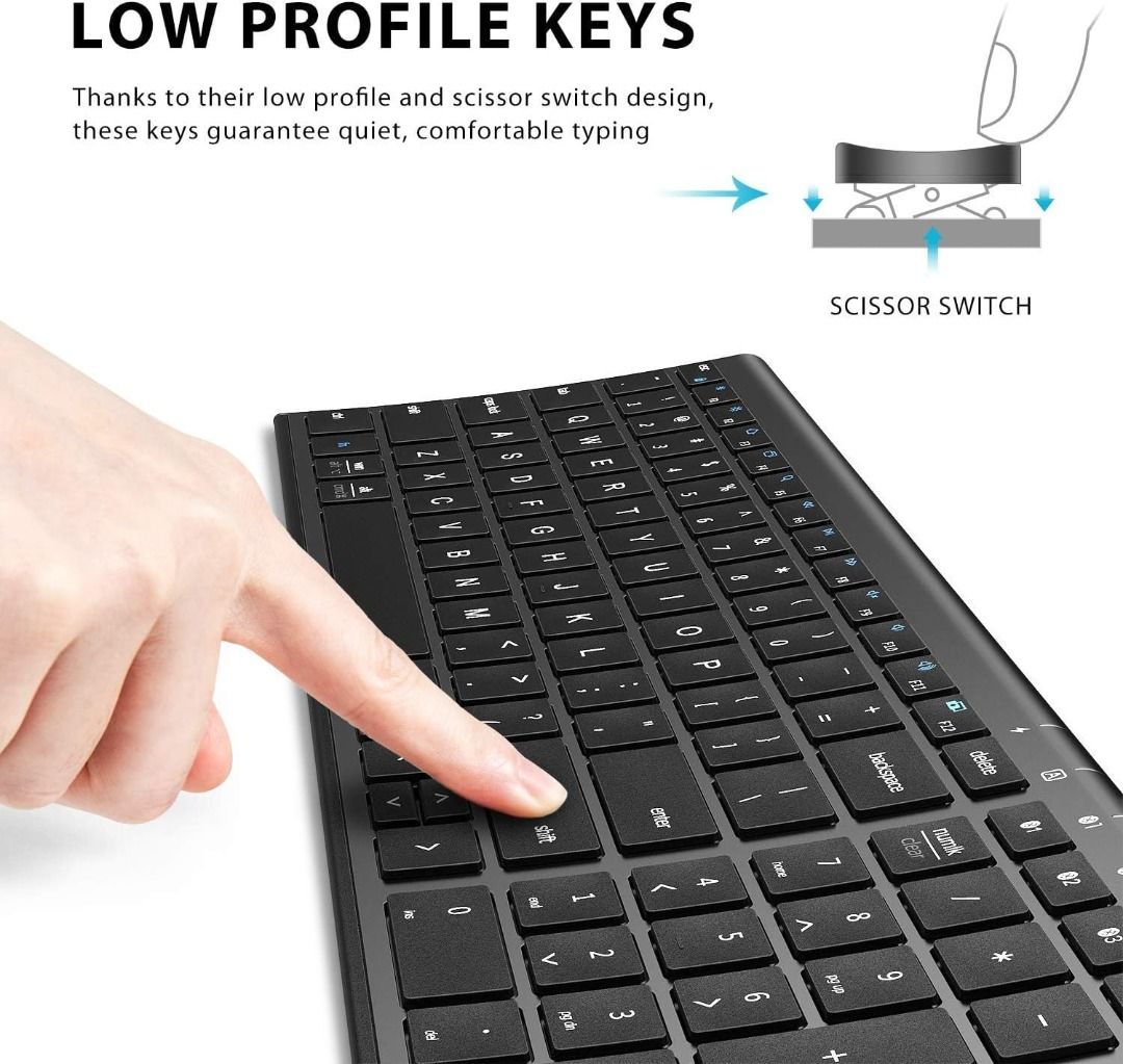 ICLEVER BK10 BLUETOOTH KEYBOARD (Category: Computer Keyboard) located in Paranaque City. Submitted by urbangiz_amb (Listing ID 1379796148, Image 2). Description: iClever BK10 Bluetooth Keyboard, Universal Bluetooth 5.1 Wireless Keyboard with Number Pad, Ergonomic Design, Multi-Device Compatibility, Stable Connection for Mac, iPad, iPhone, Android, Windows.