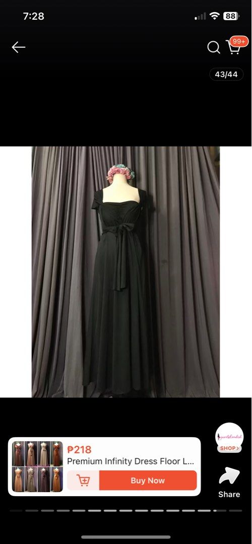 Infinity Dress - Dark Brown & Black (Category: Dresses) located in Pasig City. Submitted by karughstuff (Listing ID 1379838077, Image 2). Description: P300 each - bnew - 22-30in waist - rfs: used different dress for event .