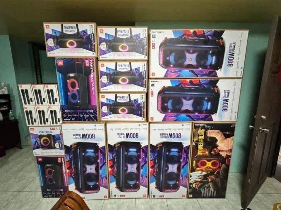 JBL SPEAKERS SALE (Category: Soundbars, Speakers & Amplifiers) located in Taytay. Submitted by michidc (Listing ID 1379909465, Image 1). Description: JULY SALE! Price depends on the model Available On Hand 🙂 JBL PARTYBOX 520 (New Model) JBLPARTYBOX 710 JBL PARTYBOX 320 BLACK JBL PARTYBOX 320 WHITE JBL PARTYBOX 120 BLACK JBL PARTYBOX 120 WHITE JBL PARTYBOX ON THE GO ESSENTIALS JBL PARTYBOX ULTIMATE JBL PARTYBOX 1000 JBL PARTYBOX ENCORE V2 (New Re
