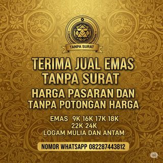 (Kategori: ) berada di . Dikirim oleh terimajualemas (ID iklan 1379796023, Gambar 1). Deskripsi: .