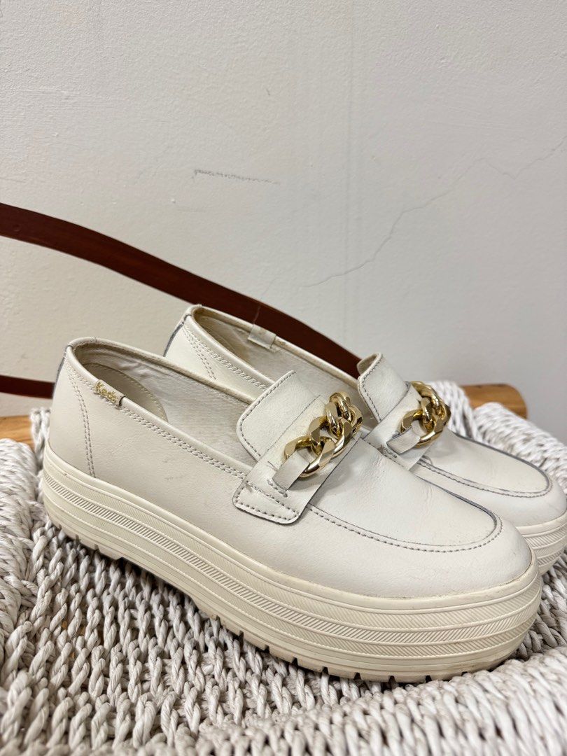 Keds Triple Decker Loafer White Leather