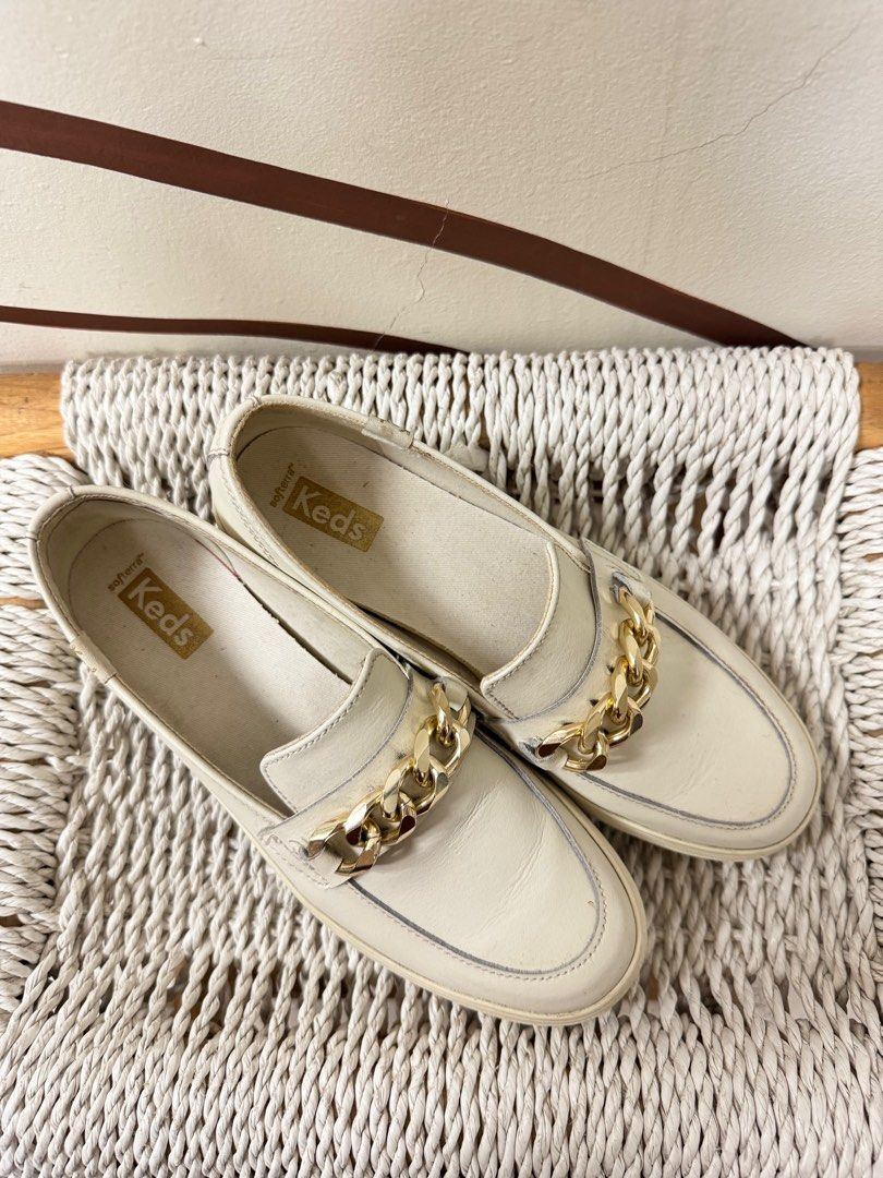Keds Triple Decker Loafer White Leather
