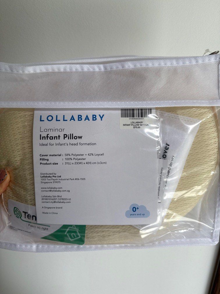 Lollababy Infant Pillow w/ one case (Category: Cots & Cribs) located in Singapore. Submitted by ddabongt (Listing ID 1379773471, Image 1). Description: BN, not opened Selling bcos I have more than one.