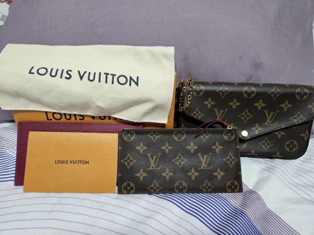 Louis Vuitton Felicie Pochette Accessoires (Category: Bags & Wallets) located in Singapore. Submitted by yulala0724 (Listing ID 1379728040, Image 1). Description: - Authentic Louis Vuitton Multi Pochette Accessoires - Excellent condition - Includes: invoice 2021, Pouch, wallet, dust bag, and box - Features a vibrant red interior - Suitable for everyday use and special occasions - Minimal signs of wear - slight nego..