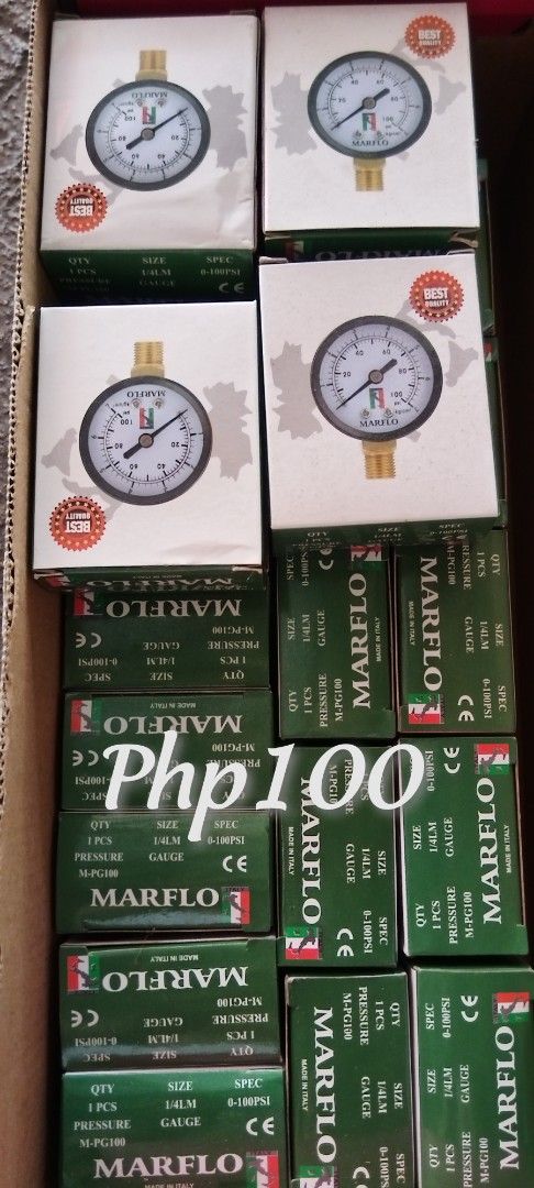 Marflo Pressure Gauge. (Category: Construction Tools & Equipment) located in Iloilo. Submitted by pinspirewitha (Listing ID 1379866413, Image 1). Description: 100 psi.