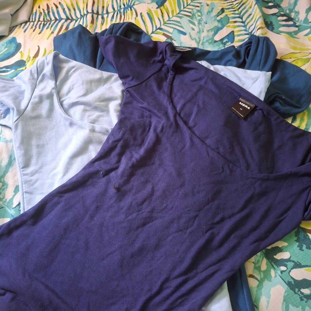 Mera double lined tops bundle (Category: Shirts) located in Calamba. Submitted by falzones (Listing ID 1379765650, Image 1). Description: xs worn once, no flaws, ready to wear 150 ea.